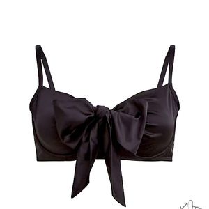 TORRID Bra Size 1 (see TORRID Size Chart) Black Satin Big Bow Tie… 🖤🖤🖤